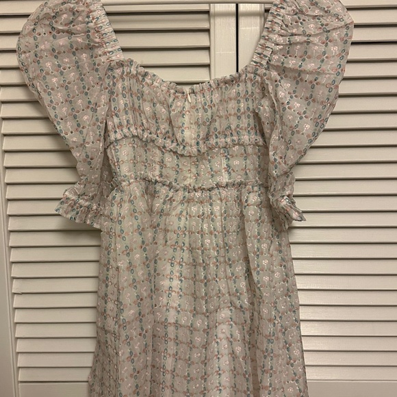 FOR LOVE & LEMONS NWT Eyelet Mini dress with bows - Picture 4 of 4